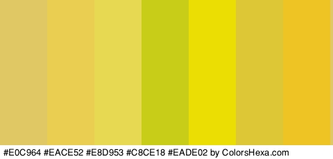 #E0C964 #EACE52 #E8D953 #C8CE18 #EADE02 #DDC737 #EDC423 Colors Logo