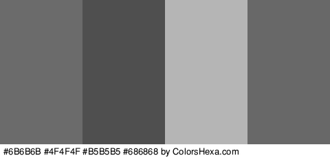 #6B6B6B #4F4F4F #B5B5B5 #686868 Colors Logo