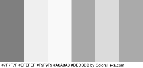 #7F7F7F #EFEFEF #F9F9F9 #A8A8A8 #DBDBDB #AAAAAA Colors Logo