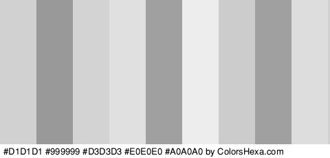 #D1D1D1 #999999 #D3D3D3 #E0E0E0 #A0A0A0 #EDEDED #CCCCCC #A0A0A0 #DDDDDD Colors Logo