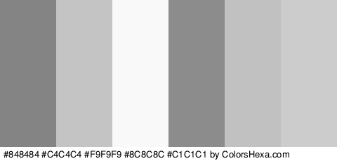 #848484 #C4C4C4 #F9F9F9 #8C8C8C #C1C1C1 #CCCCCC Colors Logo