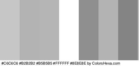 #C6C6C6 #B2B2B2 #B5B5B5 #FFFFFF #8E8E8E #B2B2B2 #848484 Colors Logo