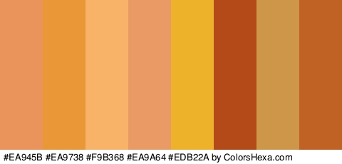 #EA945B #EA9738 #F9B368 #EA9A64 #EDB22A #B54A19 #CE9648 #BF6224 Colors Logo