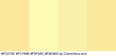 #FCE79C #FCFAB5 #F9F0AC #F9EA9D Colors Logo