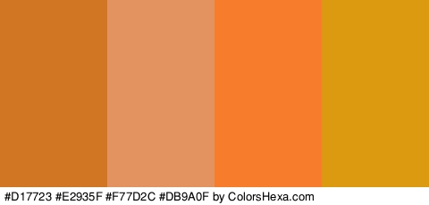 #D17723 #E2935F #F77D2C #DB9A0F Colors Logo