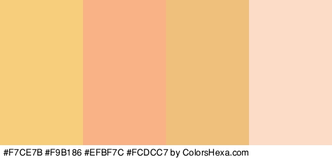#F7CE7B #F9B186 #EFBF7C #FCDCC7 Colors Logo