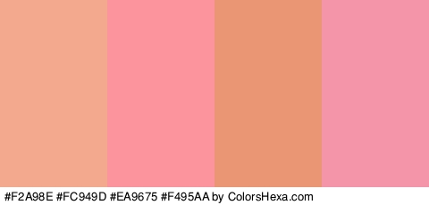 #F2A98E #FC949D #EA9675 #F495AA Colors Logo
