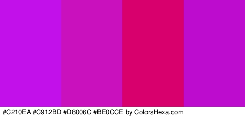 #C210EA #C912BD #D8006C #BE0CCE Colors Logo