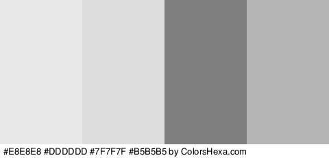#E8E8E8 #DDDDDD #7F7F7F #B5B5B5 Colors Logo