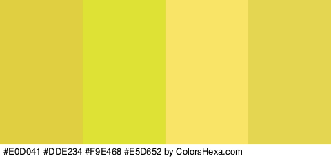 #E0D041 #DDE234 #F9E468 #E5D652 Colors Logo