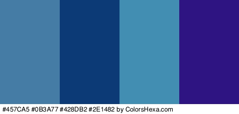 #457CA5 #0B3A77 #428DB2 #2E1482 Colors Logo