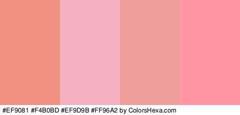 #EF9081 #F4B0BD #EF9D9B #FF96A2 Colors Logo