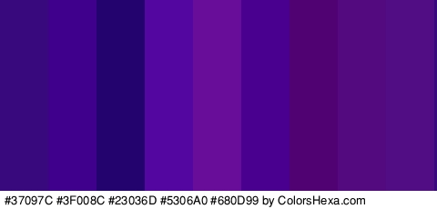 #37097C #3F008C #23036D #5306A0 #680D99 #49008E #500172 #540A7F #500D84 Colors Logo