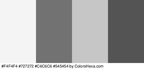 #F4F4F4 #727272 #C6C6C6 #545454 Colors Logo
