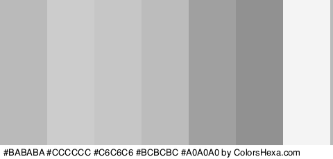 #BABABA #CCCCCC #C6C6C6 #BCBCBC #A0A0A0 #919191 #F4F4F4 Colors Logo