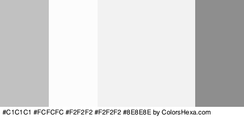 #C1C1C1 #FCFCFC #F2F2F2 #F2F2F2 #8E8E8E Colors Logo