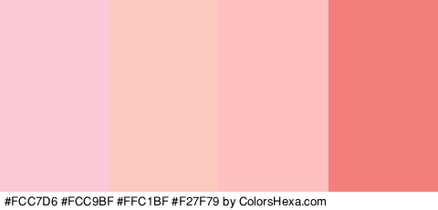 #FCC7D6 #FCC9BF #FFC1BF #F27F79 Colors Logo