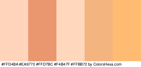 #FFD4BA #EA9770 #FFD7BC #F4B47F #FFBB72 Colors Logo