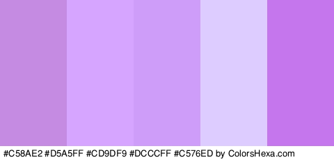#C58AE2 #D5A5FF #CD9DF9 #DCCCFF #C576ED Colors Logo
