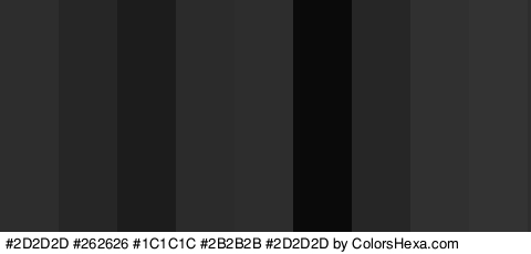 #2D2D2D #262626 #1C1C1C #2B2B2B #2D2D2D #0A0A0A #262626 #303030 #333333 Colors Logo