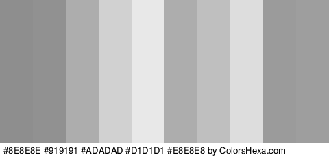 #8E8E8E #919191 #ADADAD #D1D1D1 #E8E8E8 #ADADAD #BFBFBF #DDDDDD #9B9B9B #9E9E9E Colors Logo