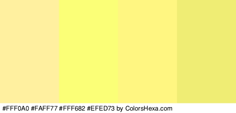 #FFF0A0 #FAFF77 #FFF682 #EFED73 Colors Logo