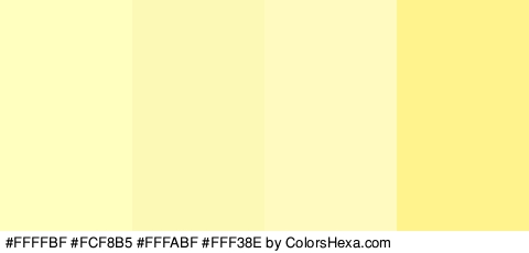#FFFFBF #FCF8B5 #FFFABF #FFF38E Colors Logo