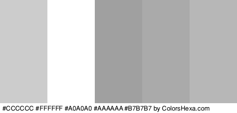 #CCCCCC #FFFFFF #A0A0A0 #AAAAAA #B7B7B7 Colors Logo