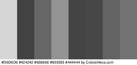#D6D6D6 #424242 #666666 #939393 #444444 #474747 #636363 #727272 Colors Logo