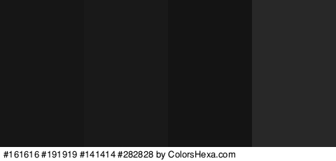 #161616 #191919 #141414 #282828 Colors Logo