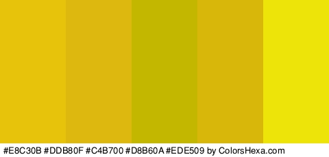 #E8C30B #DDB80F #C4B700 #D8B60A #EDE509 Colors Logo