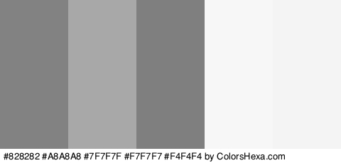 #828282 #A8A8A8 #7F7F7F #F7F7F7 #F4F4F4 Colors Logo