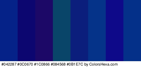 #042287 #0C0670 #1C0866 #084568 #0B1E7C #053389 #0D0989 #043089 Colors Logo
