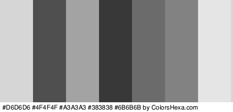 #D6D6D6 #4F4F4F #A3A3A3 #383838 #6B6B6B #828282 #E5E5E5 Colors Logo