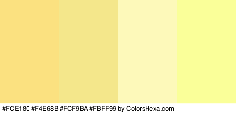 #FCE180 #F4E68B #FCF9BA #FBFF99 Colors Logo