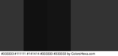 #333333 #111111 #141414 #333333 #333333 Colors Logo