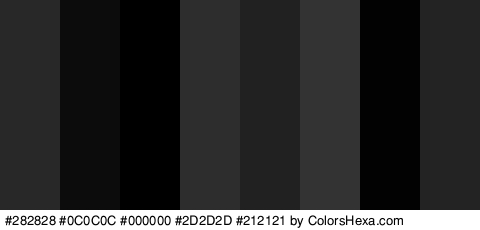 #282828 #0C0C0C #000000 #2D2D2D #212121 #333333 #020202 #232323 Colors Logo