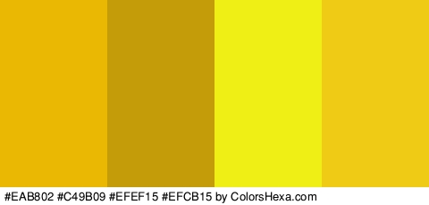 #EAB802 #C49B09 #EFEF15 #EFCB15 Colors Logo