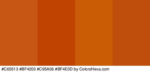 #C65513 #BF4203 #C95A06 #BF4E0D Colors Logo