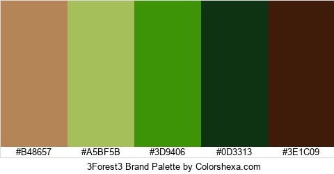 3Forest3 Brand Colors Logo