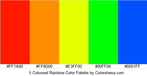 5 Coloured Rainbow Color Colors Logo