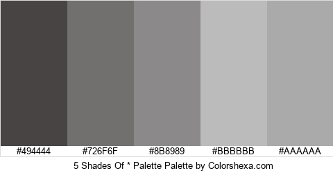 5 Shades Of * Palette Colors Logo