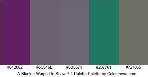 A Blanket Warped In Snow Pt1 Palette Colors Logo