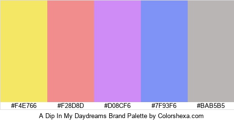 A Dip In My Daydreams Brand Colors Logo