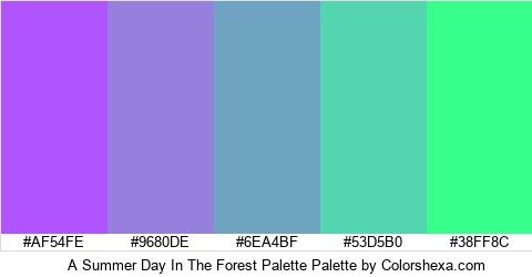 A Summer Day In The Forest Palette Colors Logo