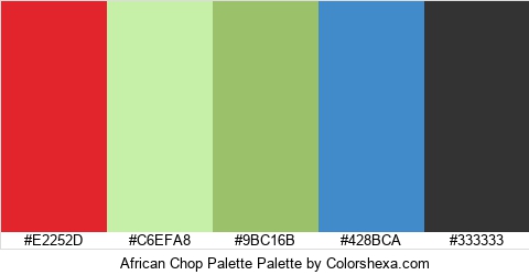 African Chop Palette Colors Logo