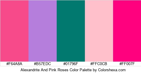 Alexandrite And Pink Roses Color Colors Logo