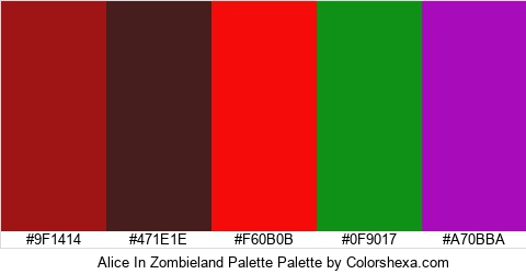 Alice In Zombieland Palette Colors Logo