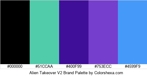 Alien Takeover V2 Brand Colors Logo
