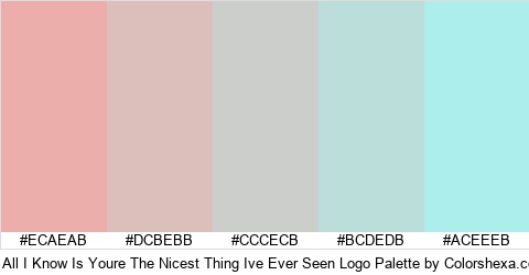 All I Know Is Youre The Nicest Thing Ive Ever Seen Logo Colors Logo
